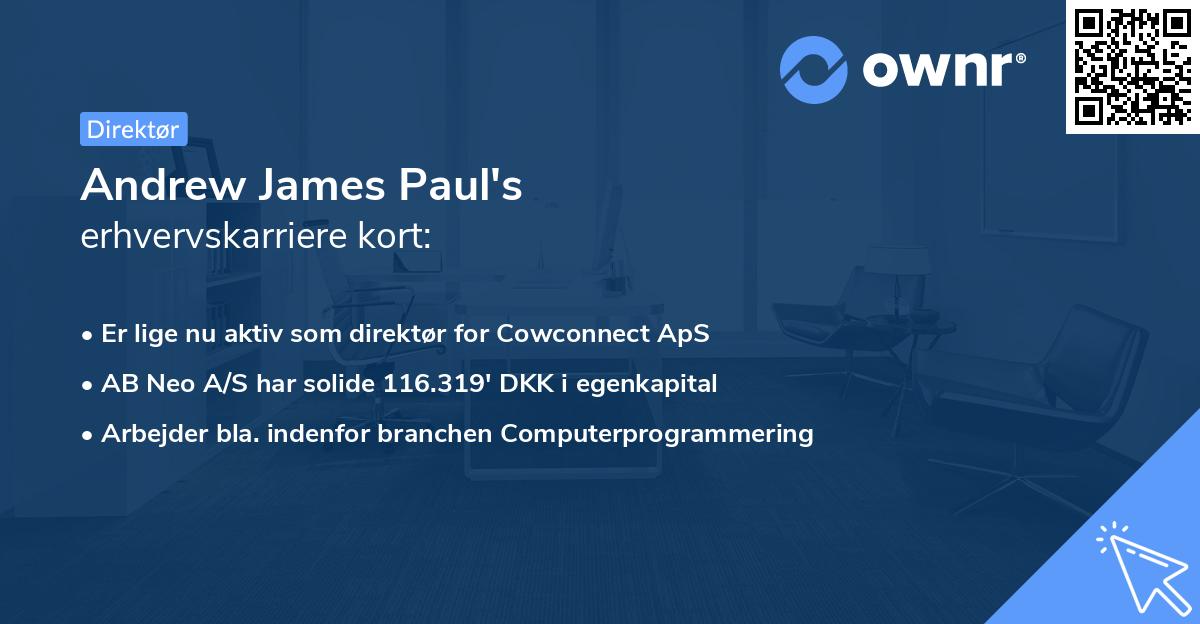 Andrew James Paul's erhvervskarriere kort