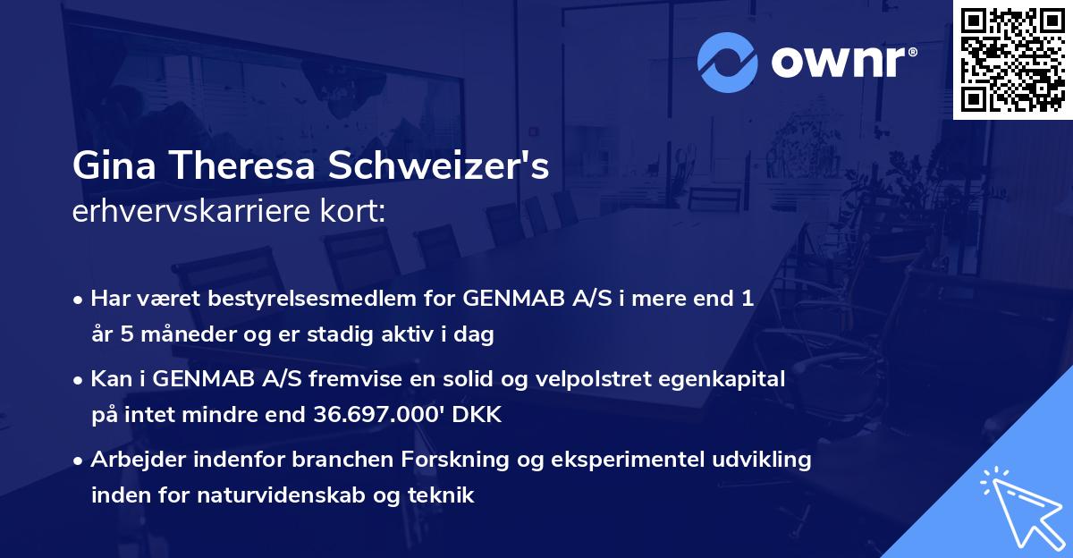 Gina Theresa Schweizer's erhvervskarriere kort