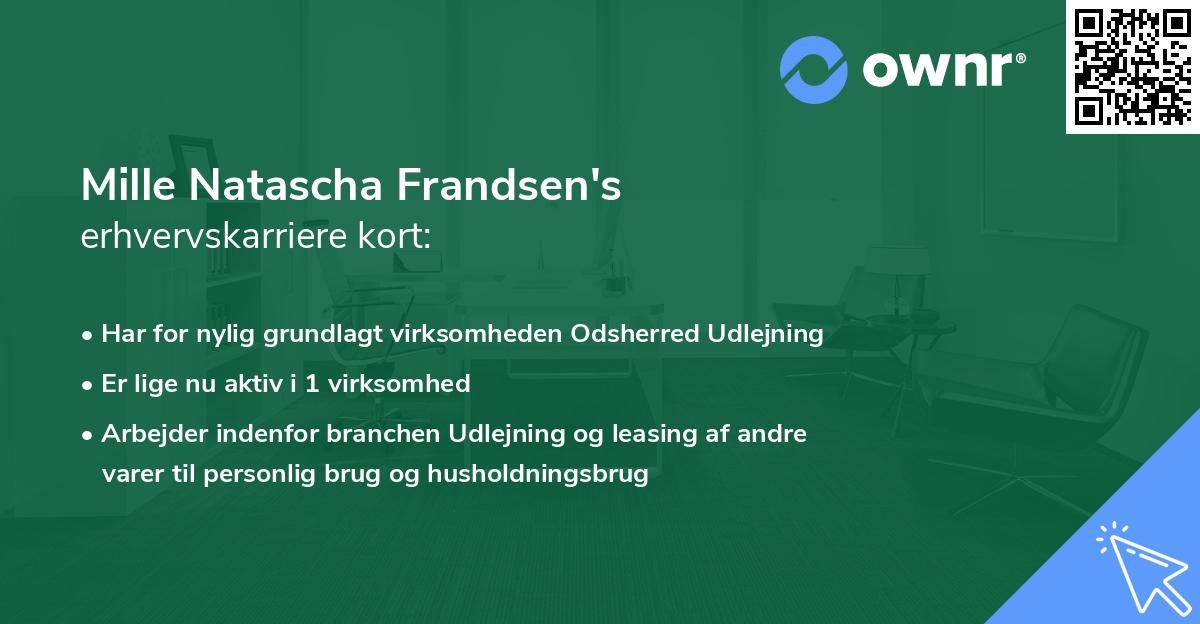Mille Natascha Frandsen's erhvervskarriere kort