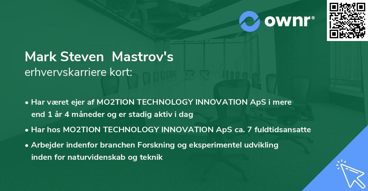 Mark Steven Mastrov's erhvervskarriere kort