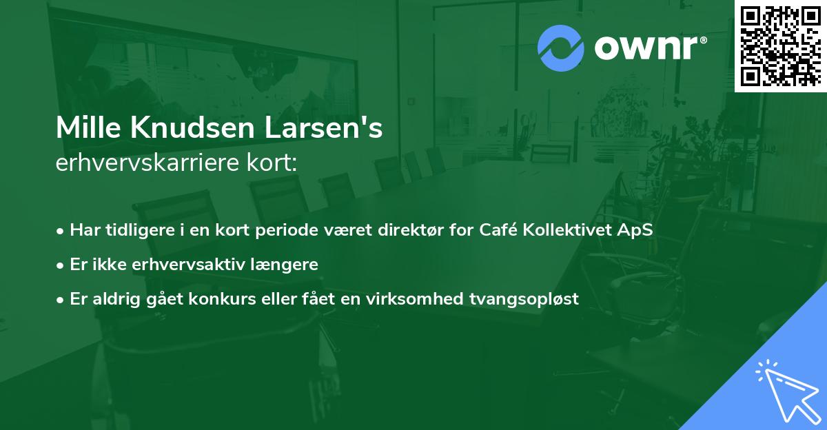 Mille Knudsen Larsen's erhvervskarriere kort