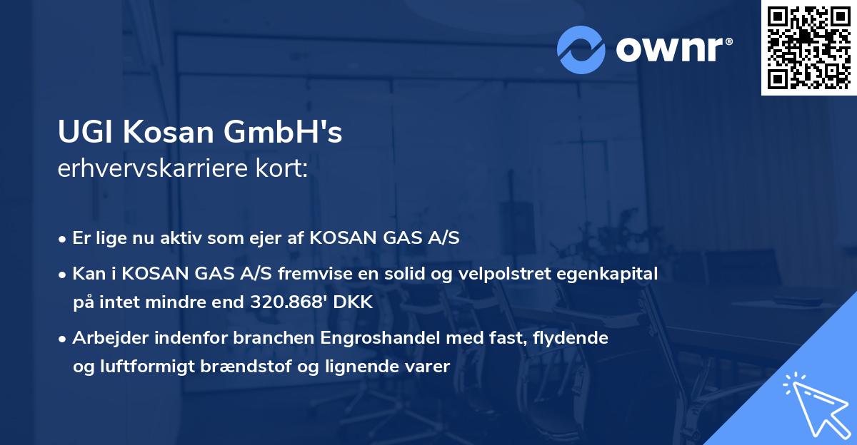 UGI Kosan GmbH's erhvervskarriere kort