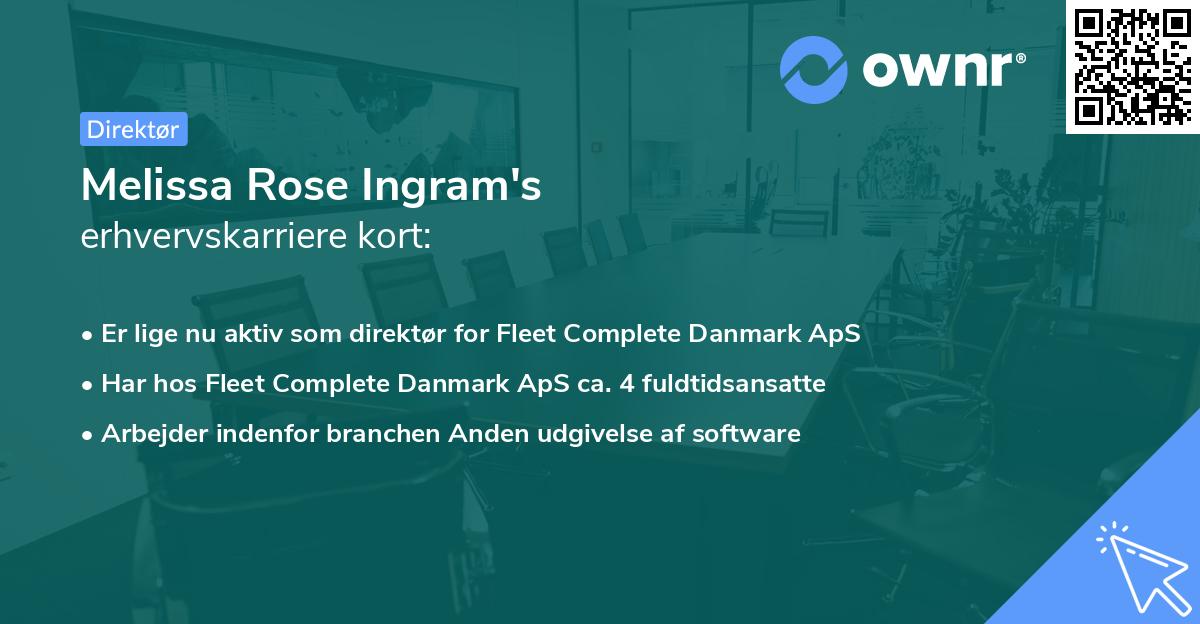 Melissa Rose Ingram's erhvervskarriere kort