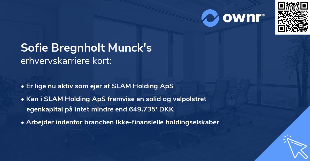 Sofie Bregnholt Munck's erhvervskarriere kort