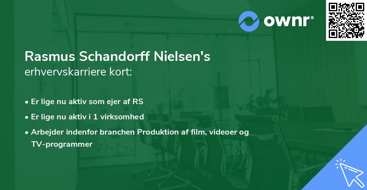 Rasmus Schandorff Nielsen's erhvervskarriere kort