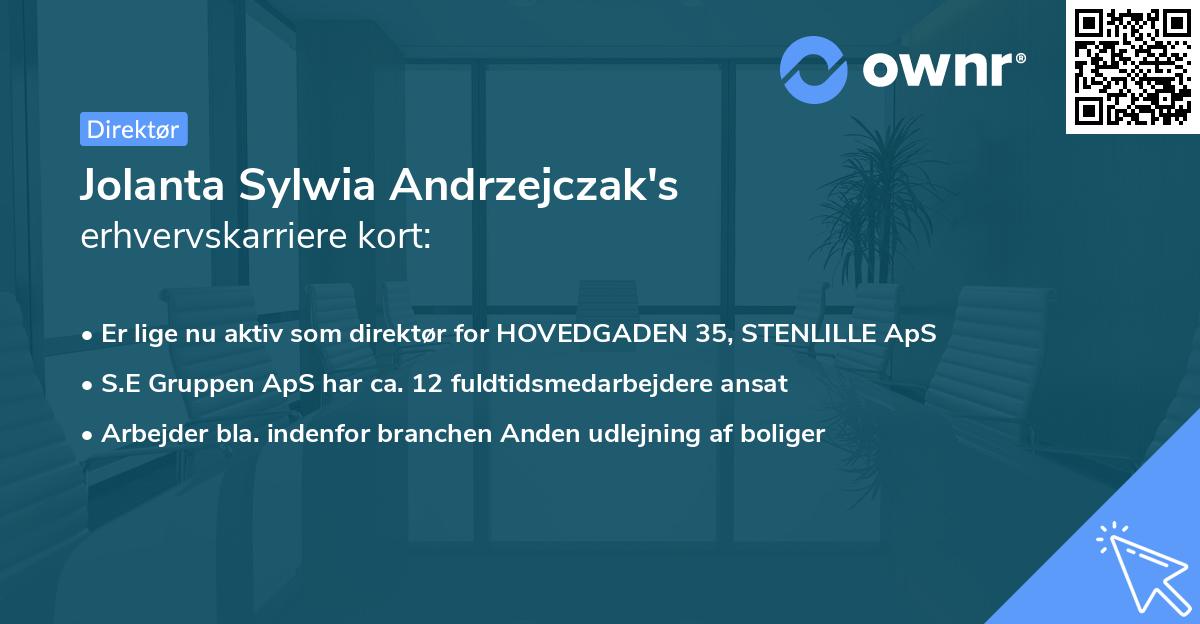 Jolanta Sylwia Andrzejczak's erhvervskarriere kort