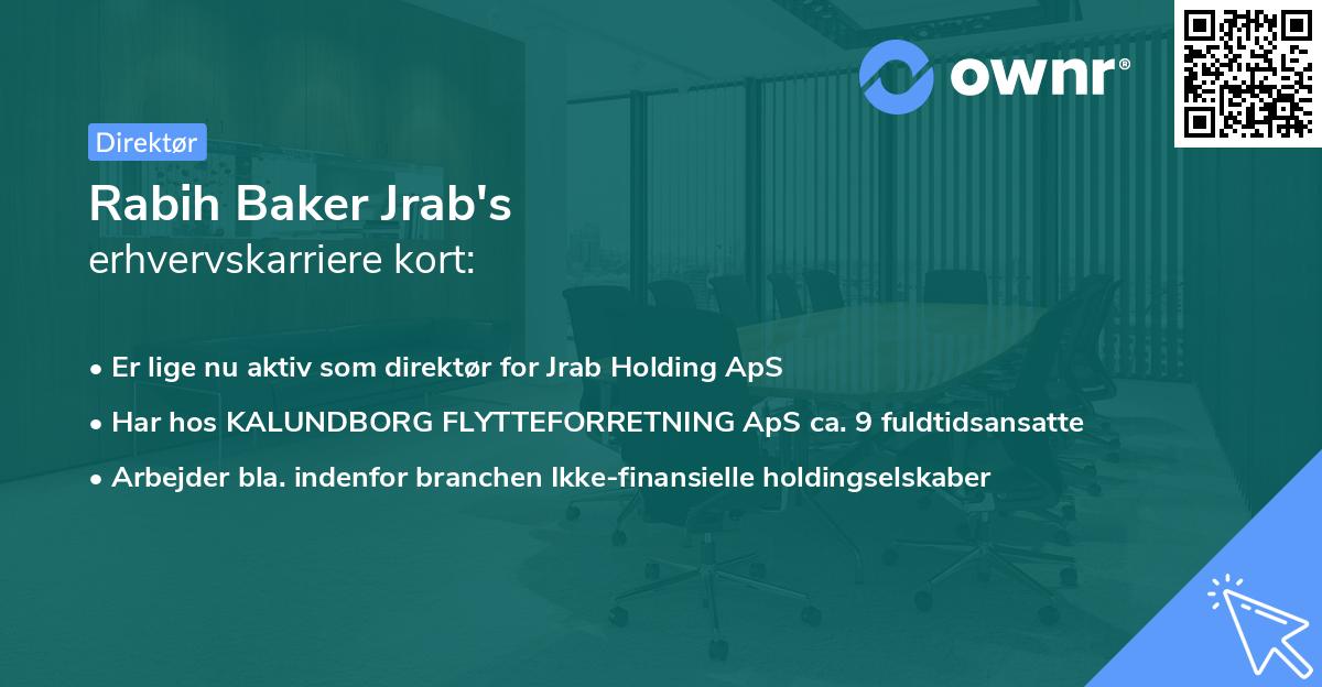 Rabih Baker Jrab's erhvervskarriere kort