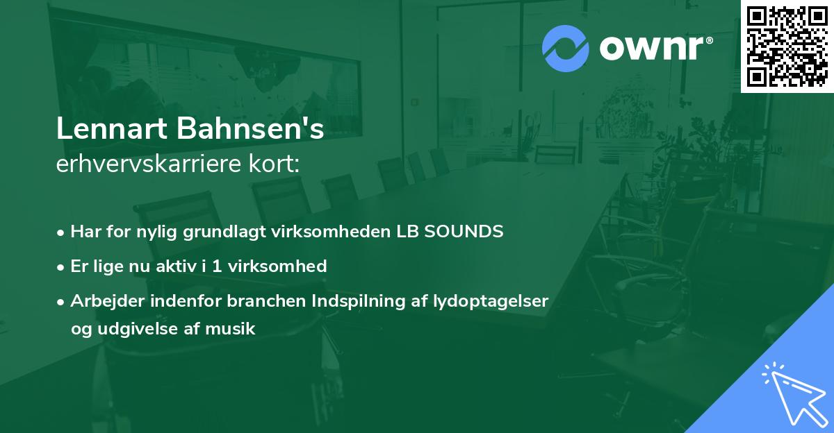 Lennart Bahnsen's erhvervskarriere kort