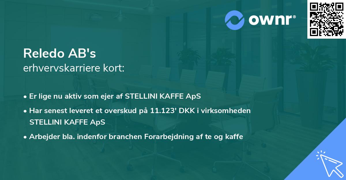 Reledo AB's erhvervskarriere kort
