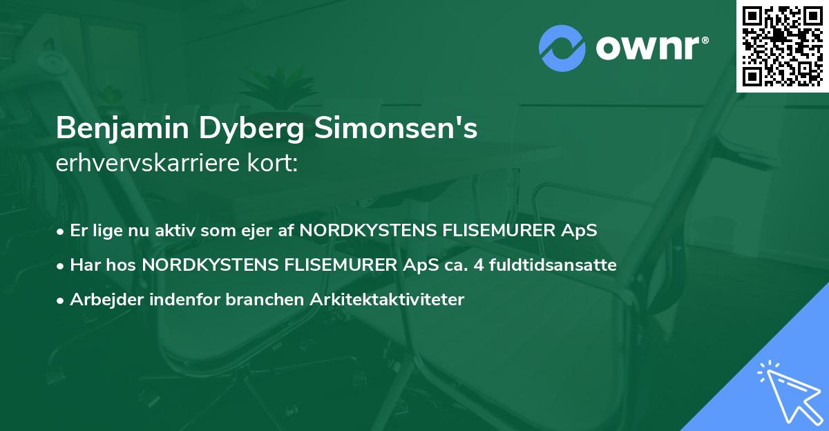 Benjamin Dyberg Simonsen's erhvervskarriere kort