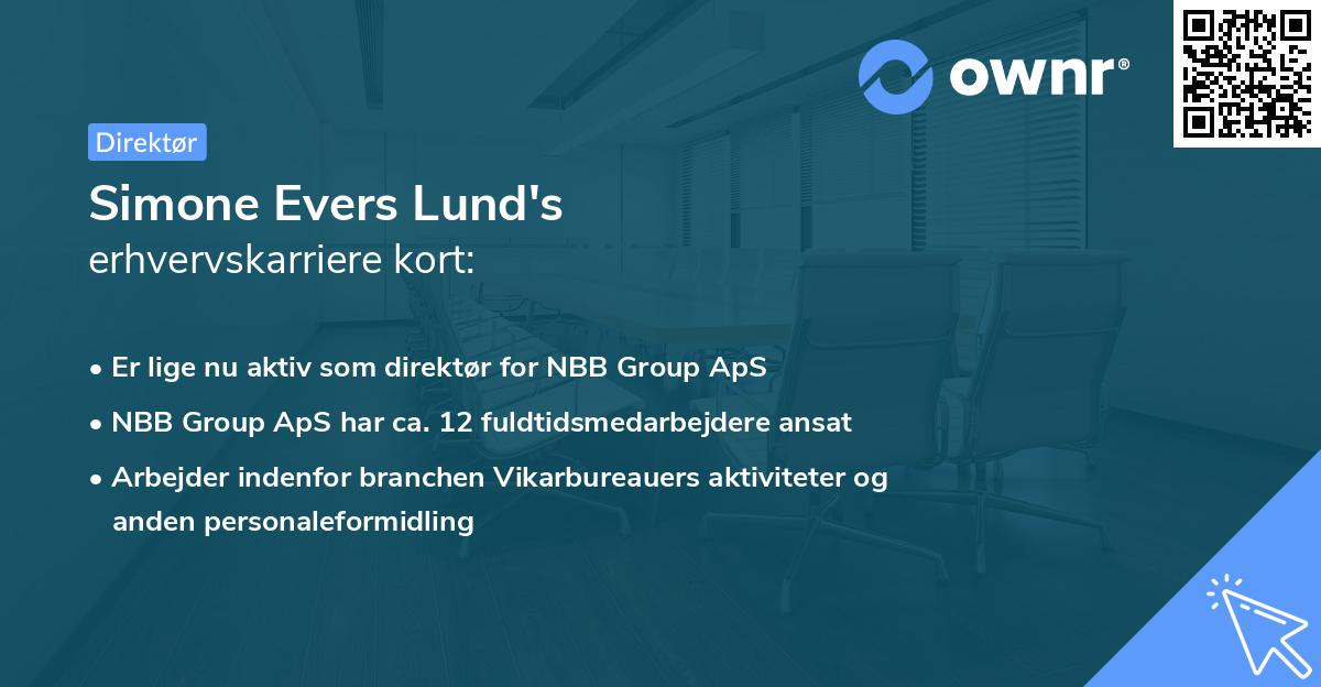 Simone Evers Lund's erhvervskarriere kort
