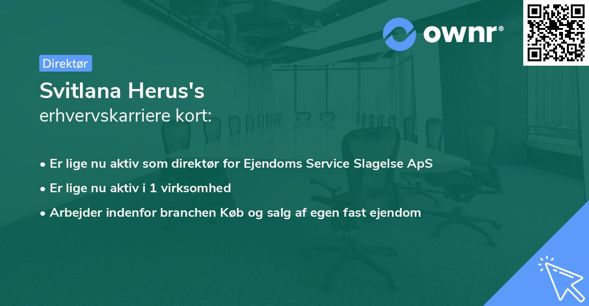 Svitlana Herus's erhvervskarriere kort