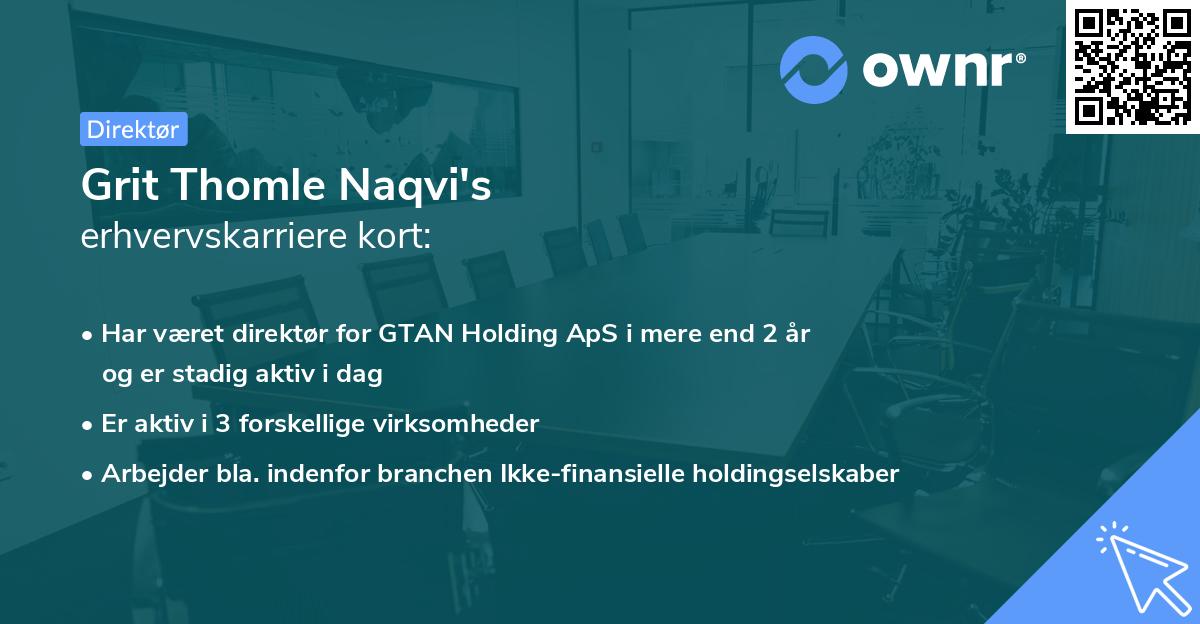Grit Thomle Naqvi's erhvervskarriere kort
