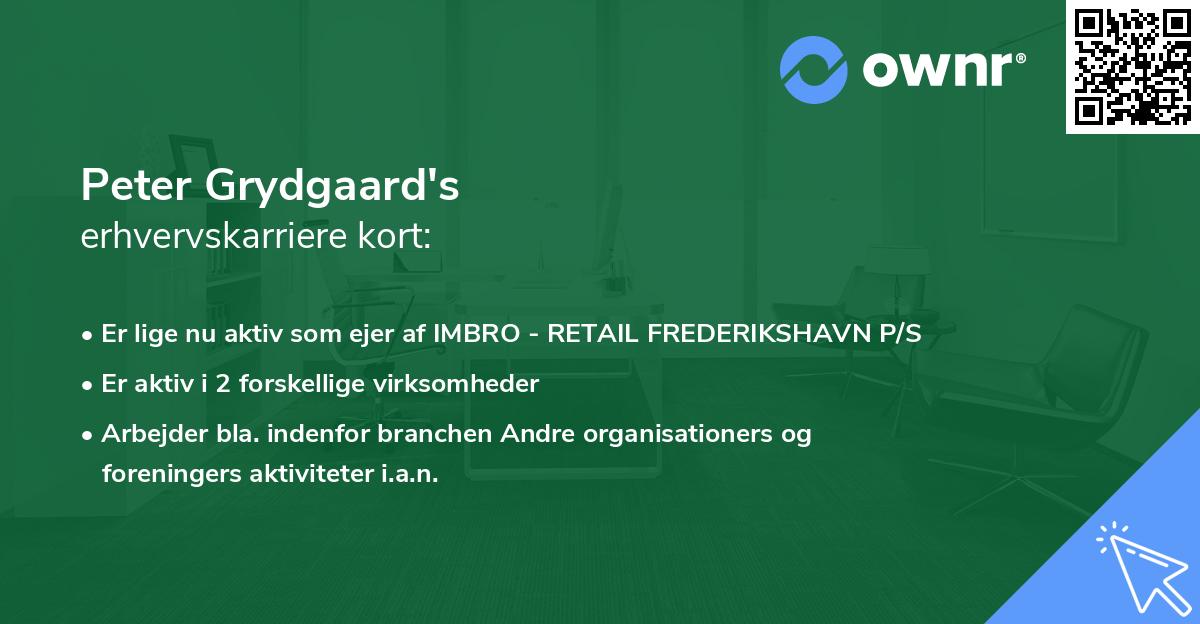Peter Grydgaard's erhvervskarriere kort
