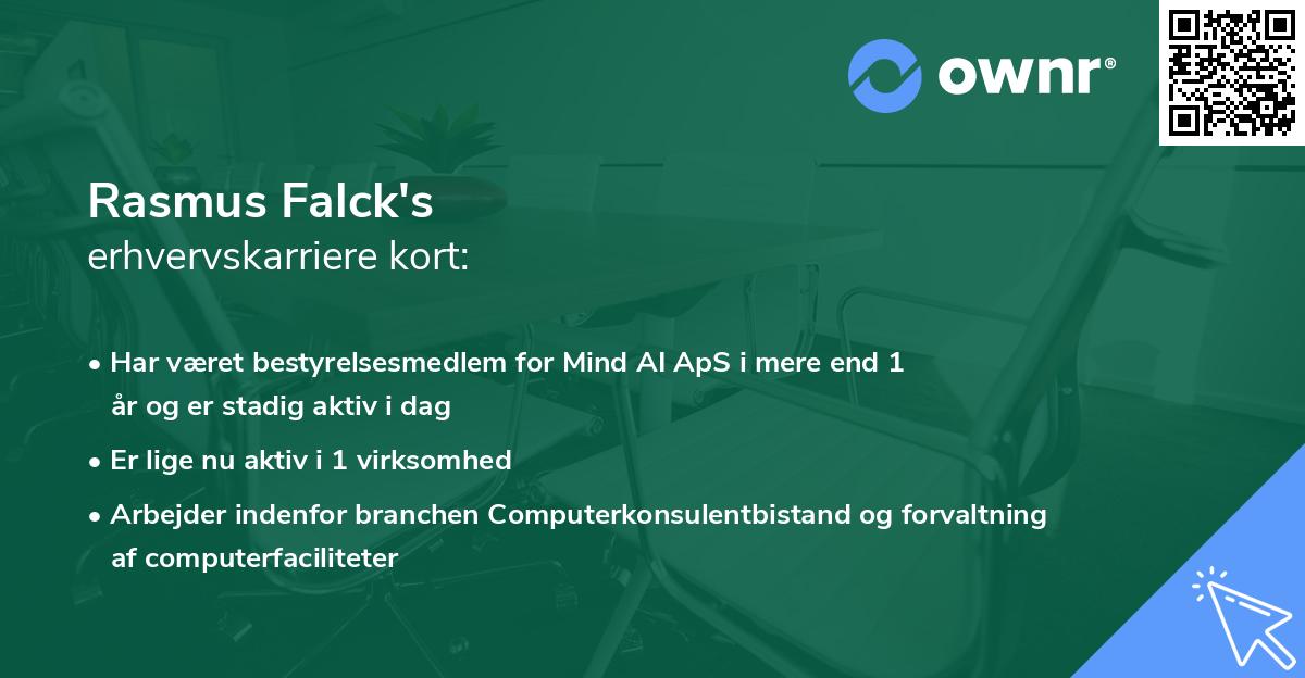 Rasmus Falck's erhvervskarriere kort