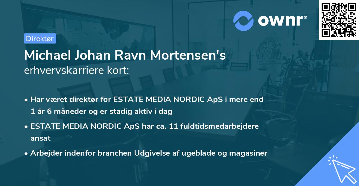 Michael Johan Ravn Mortensen's erhvervskarriere kort