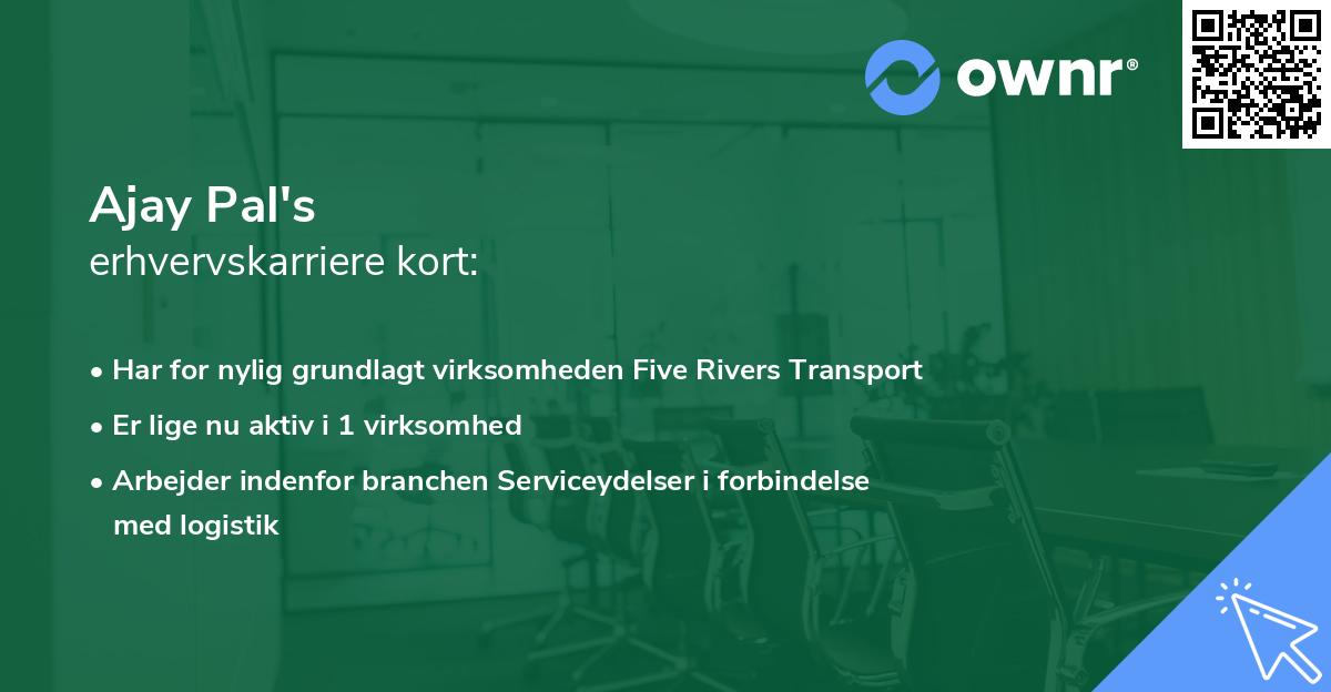 Ajay Pal's erhvervskarriere kort