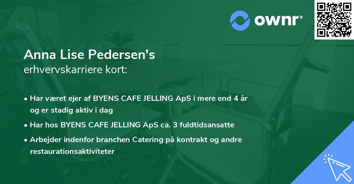 Anna Lise Pedersen's erhvervskarriere kort