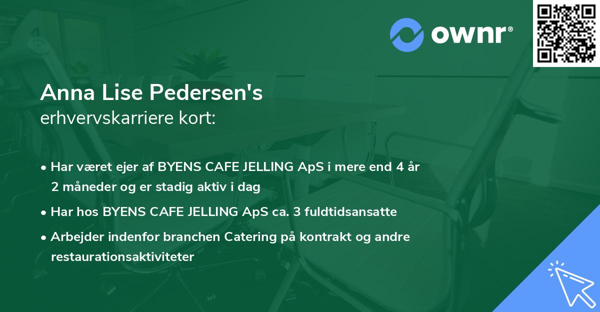Anna Lise Pedersen's erhvervskarriere kort