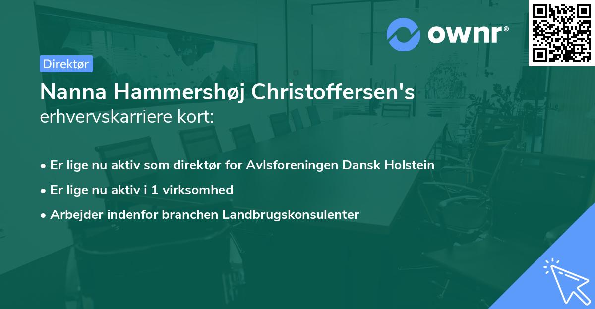 Nanna Hammershøj Christoffersen's erhvervskarriere kort