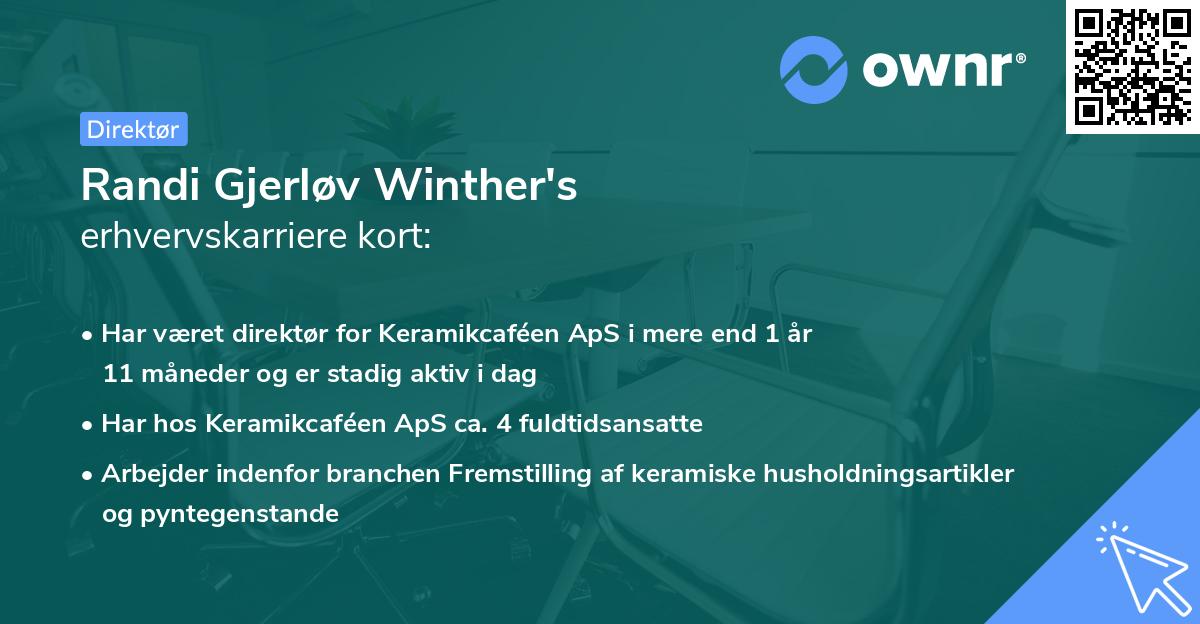 Randi Gjerløv Winther's erhvervskarriere kort