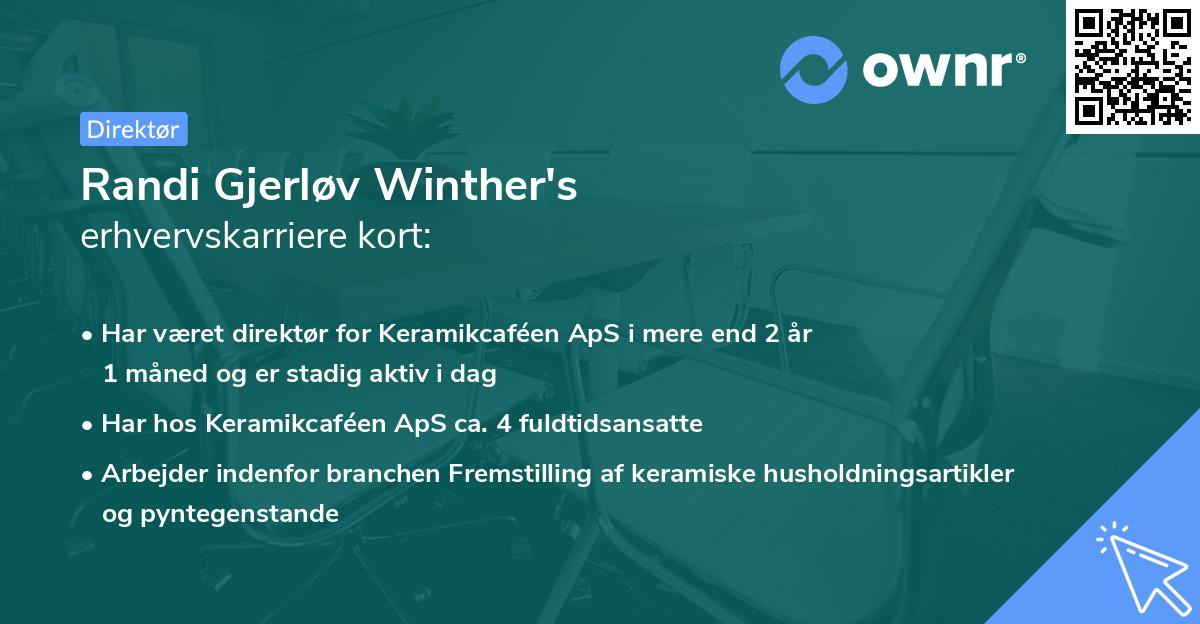 Randi Gjerløv Winther's erhvervskarriere kort