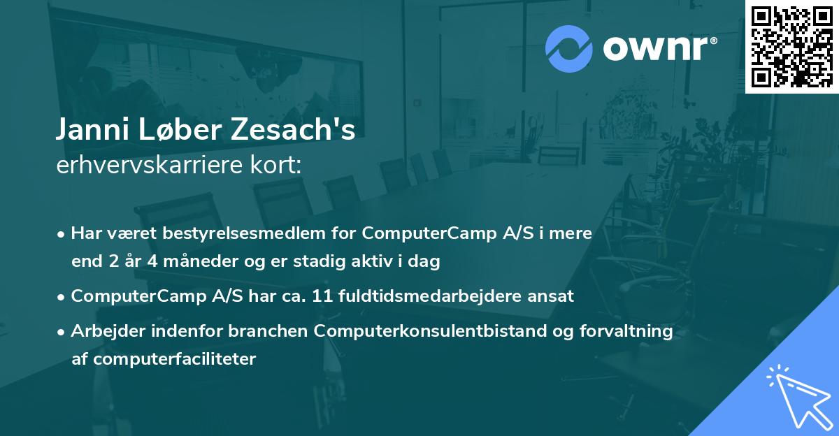 Janni Løber Zesach's erhvervskarriere kort