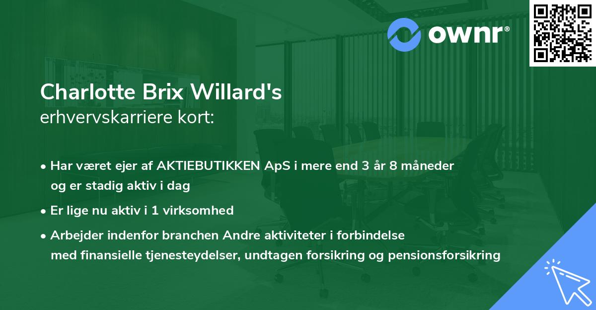 Charlotte Brix Willard's erhvervskarriere kort