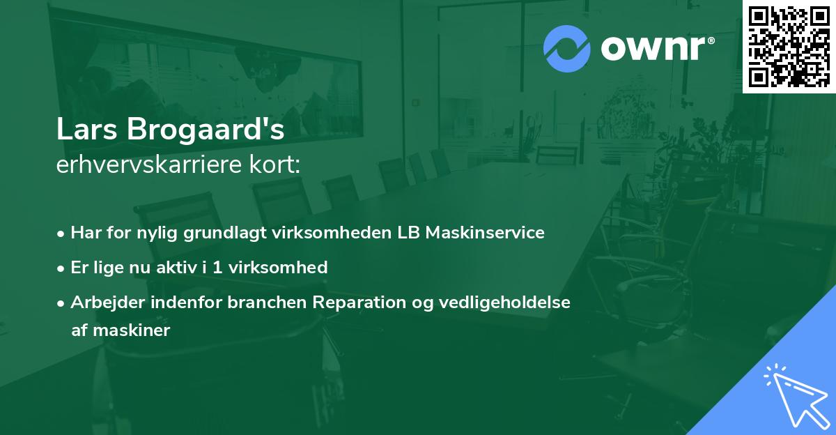 Lars Brogaard's erhvervskarriere kort