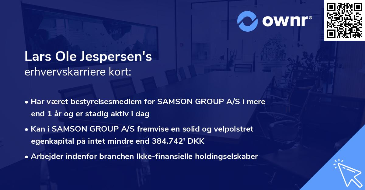 Lars Ole Jespersen's erhvervskarriere kort