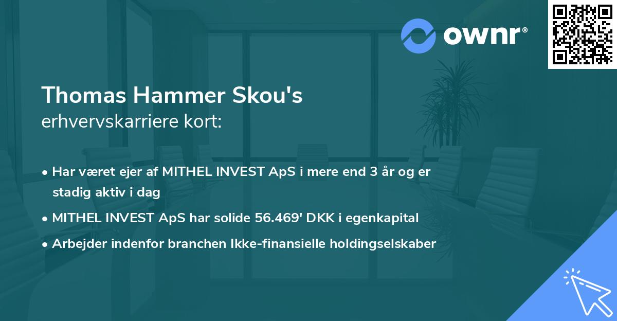Thomas Hammer Skou's erhvervskarriere kort