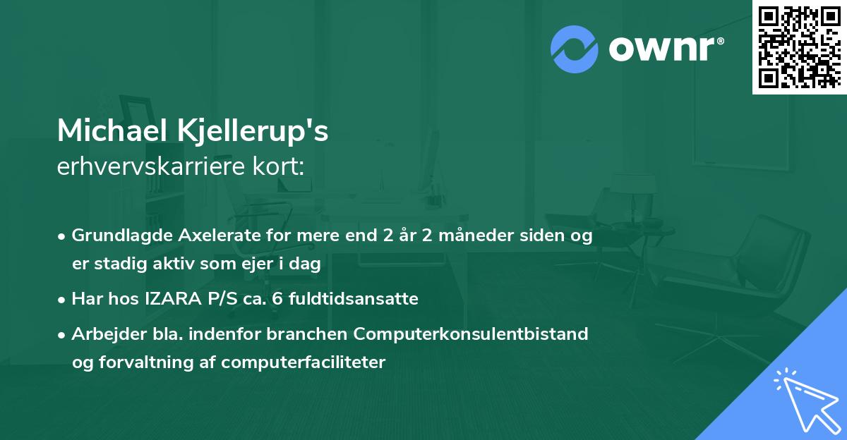 Michael Kjellerup's erhvervskarriere kort