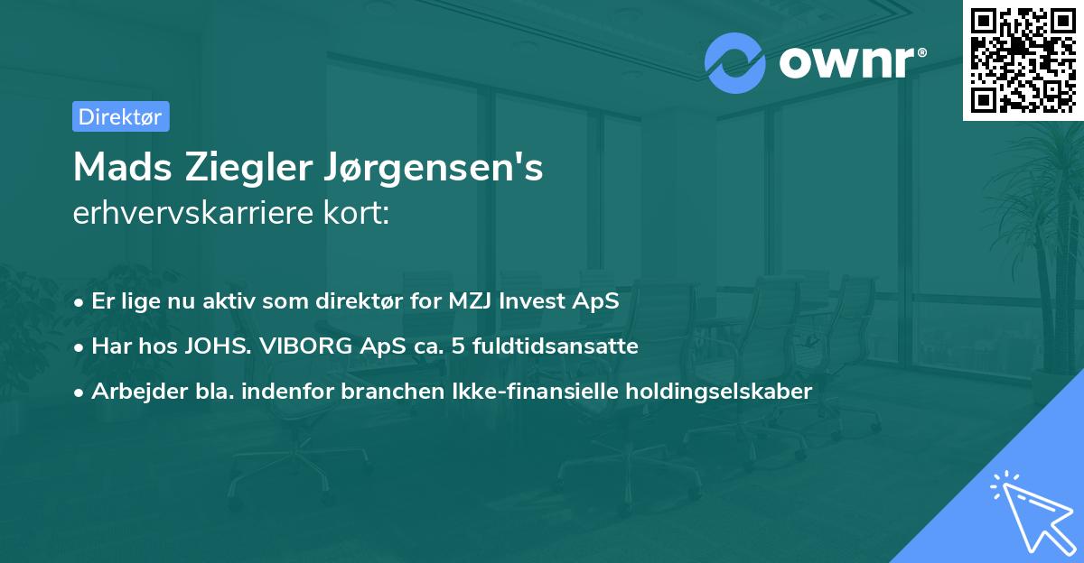 Mads Ziegler Jørgensen's erhvervskarriere kort