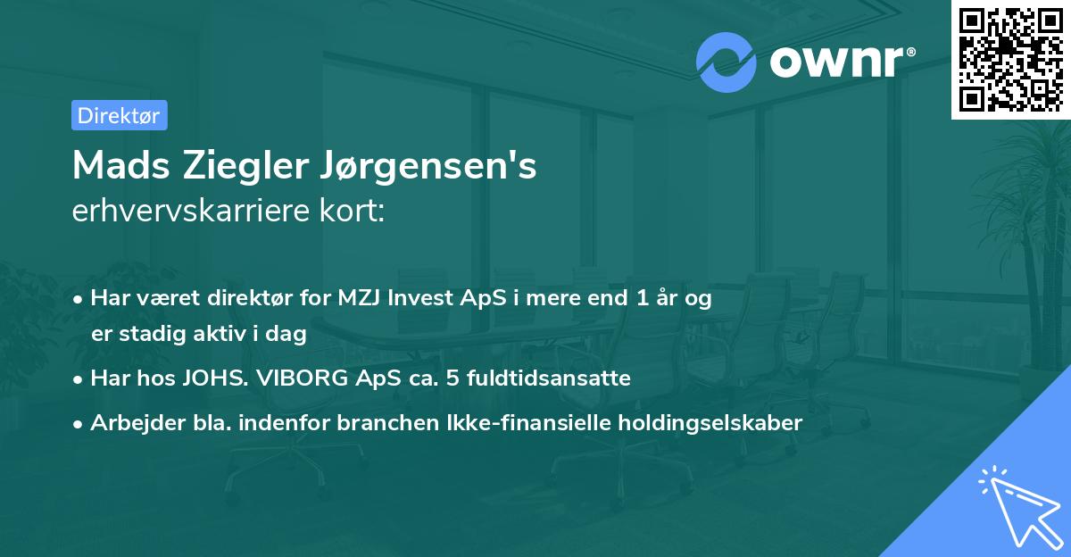 Mads Ziegler Jørgensen's erhvervskarriere kort