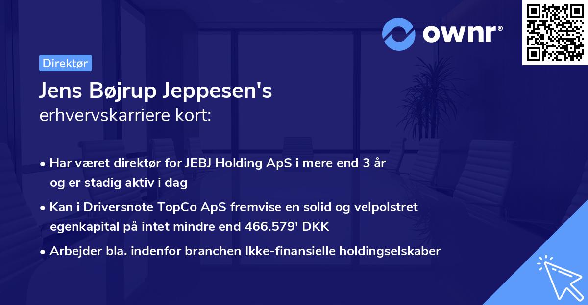 Jens Bøjrup Jeppesen's erhvervskarriere kort