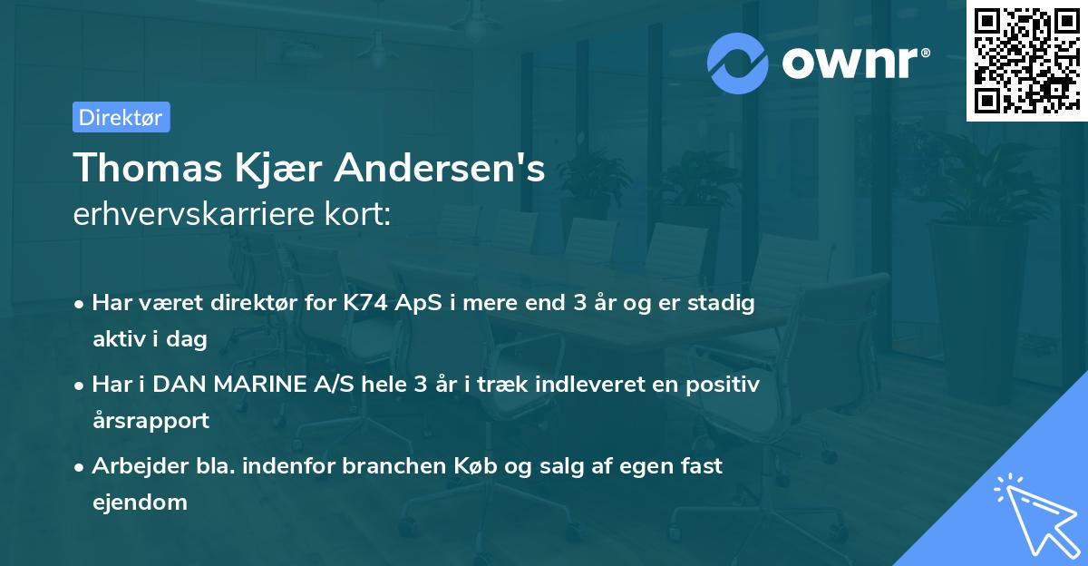 Thomas Kjær Andersen's erhvervskarriere kort