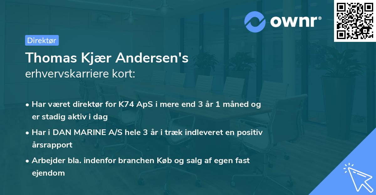 Thomas Kjær Andersen's erhvervskarriere kort