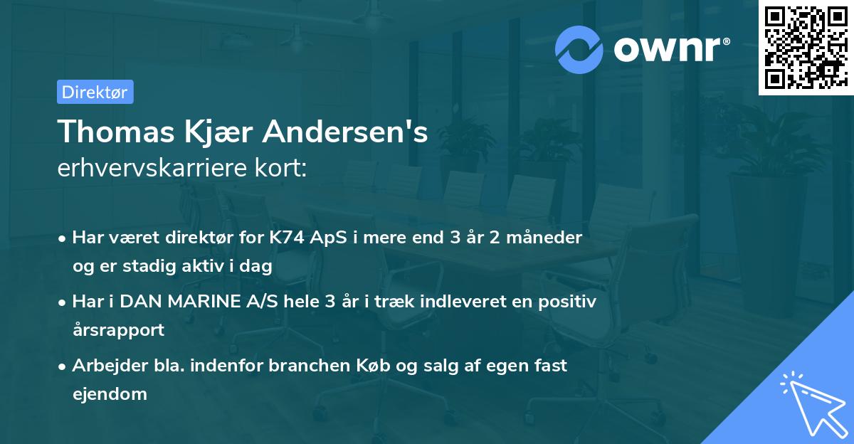 Thomas Kjær Andersen's erhvervskarriere kort