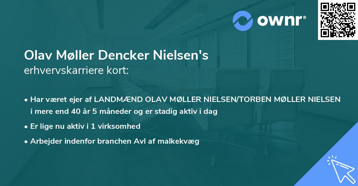 Olav Møller Dencker Nielsen's erhvervskarriere kort
