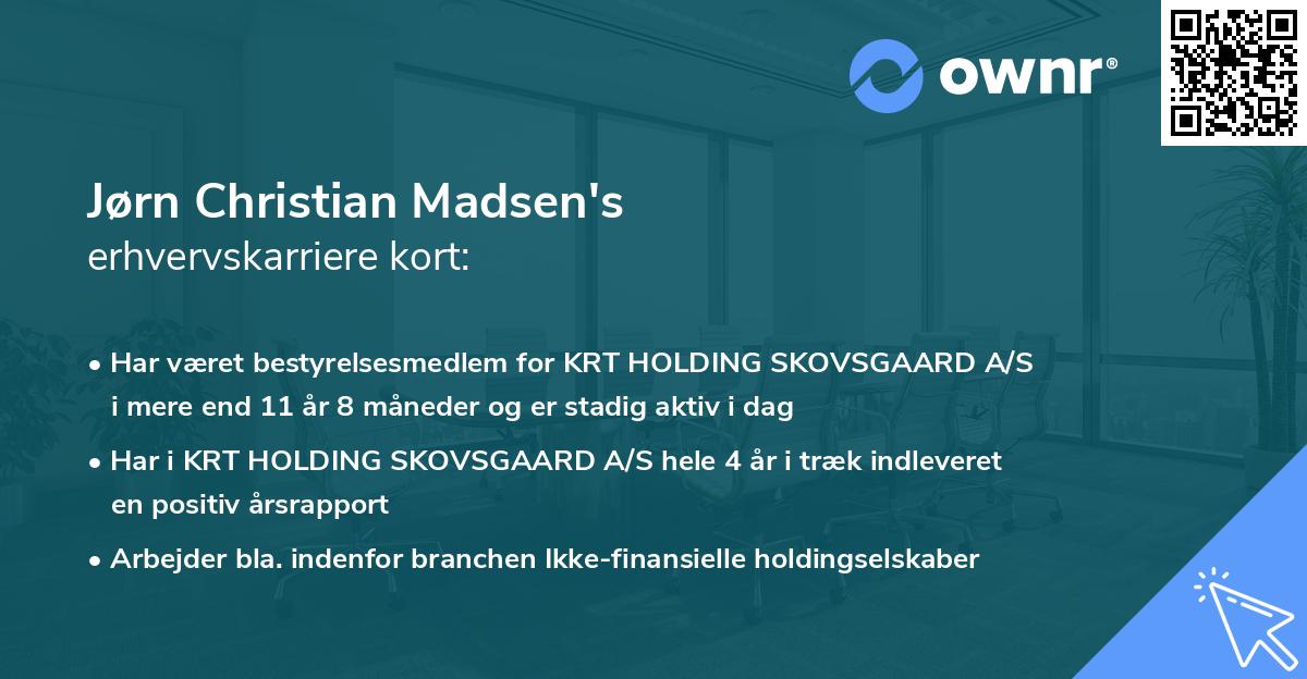 Jørn Christian Madsen's erhvervskarriere kort