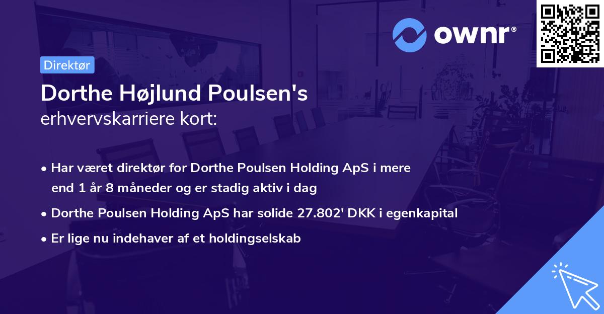 Dorthe Højlund Poulsen's erhvervskarriere kort
