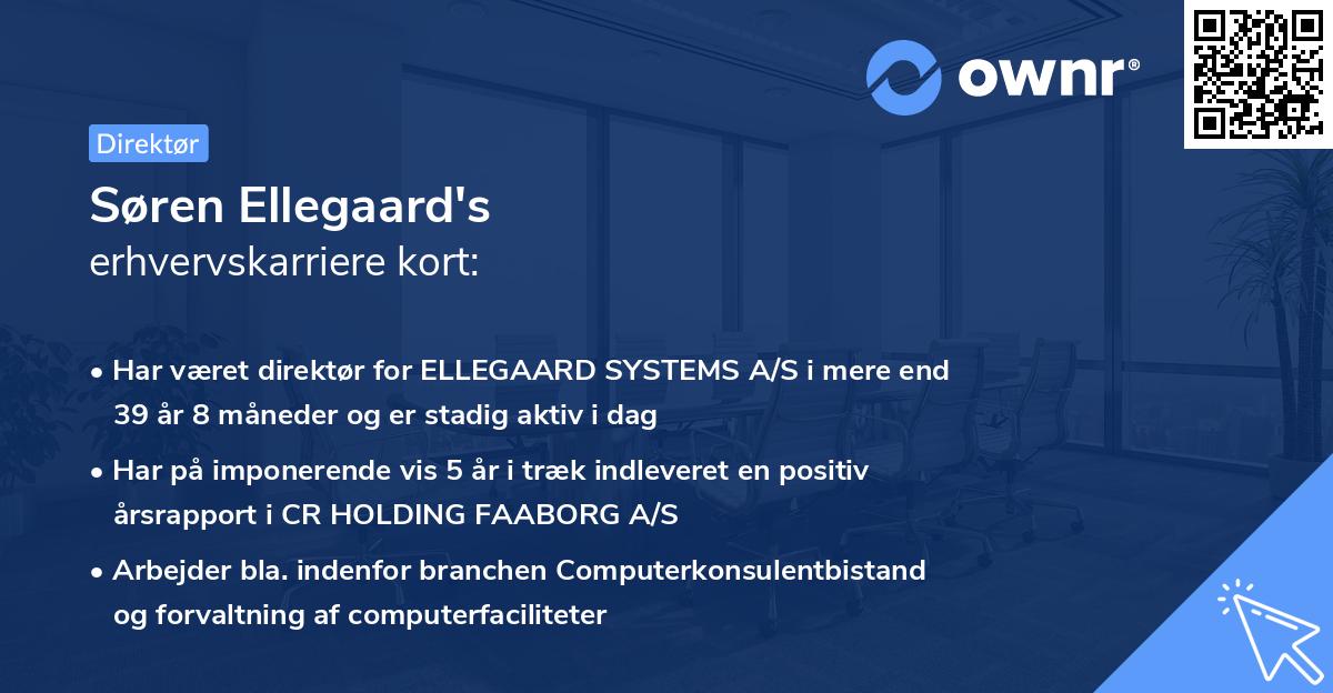 Søren Ellegaard's erhvervskarriere kort