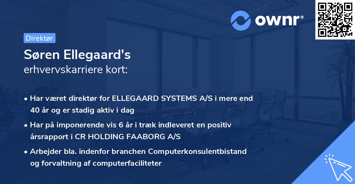Søren Ellegaard's erhvervskarriere kort
