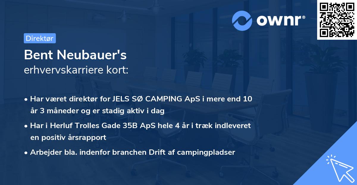 Bent Neubauer's erhvervskarriere kort