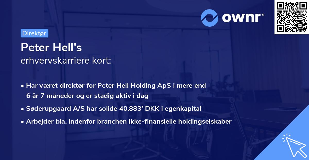 Peter Hell's erhvervskarriere kort