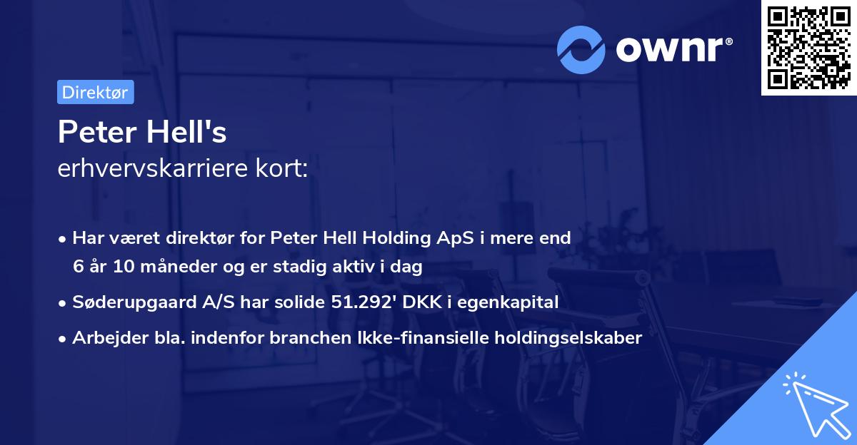 Peter Hell's erhvervskarriere kort
