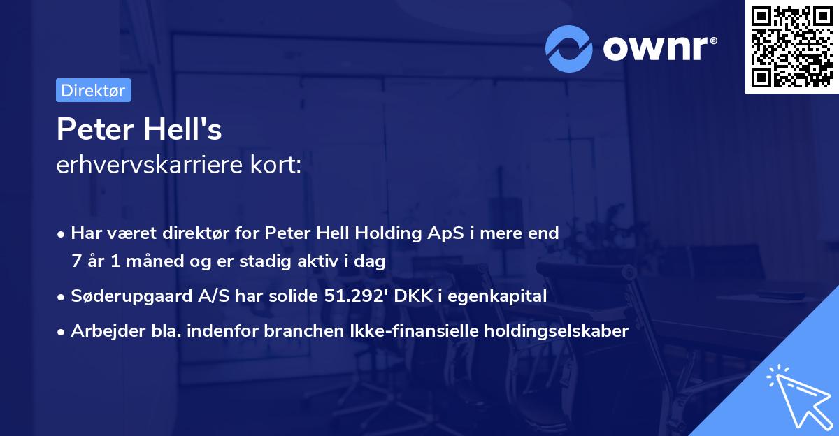 Peter Hell's erhvervskarriere kort
