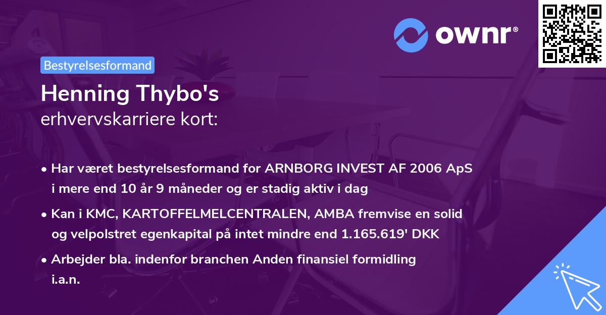 Henning Thybo's erhvervskarriere kort