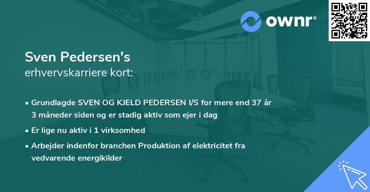 Sven Pedersen's erhvervskarriere kort