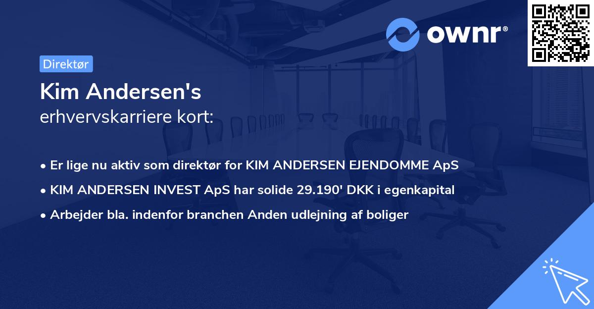 Kim Andersen's erhvervskarriere kort